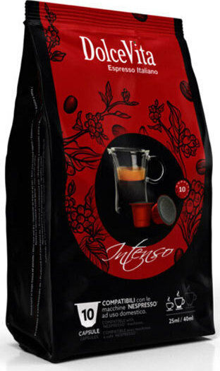 Dolce Vita Капсули Еспресо Intenso Съвместими с машина Nespresso 100капси
