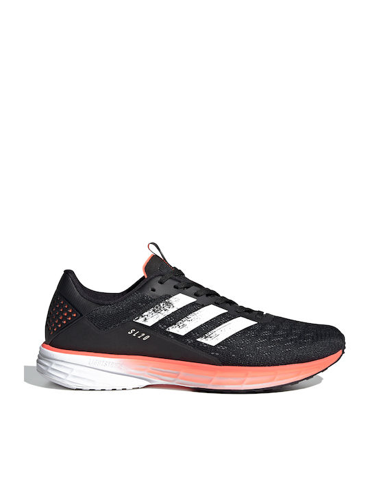 Adidas SL20 Ανδρικά Αθλητικά Παπούτσια Running Core Black / Cloud White / Signal Coral