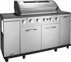 Grill Chef Газово Барбекю 6 Горелки 21кВт със Странична Горелка Grill Chef Газово Барбекю 6 Горелки 21кВт със Странична Горелка
