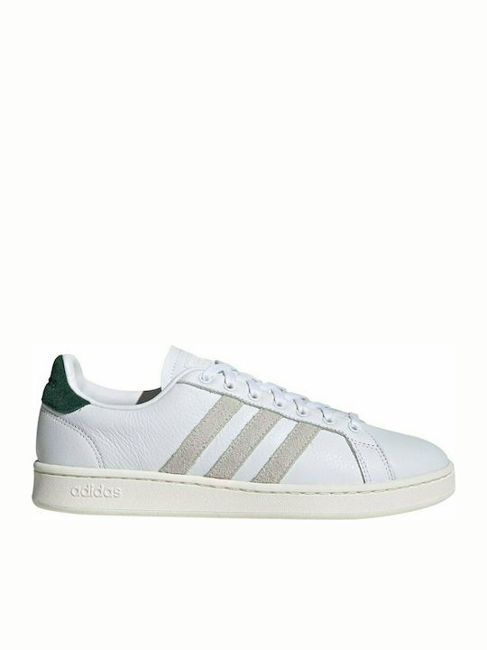 Adidas Neo Grand Court Ανδρικά Sneakers Cloud White / Orbit Grey / Collegiate Green