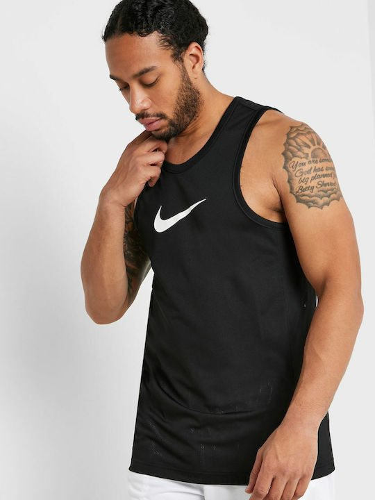 Nike Ανδρική Αθλητική Μπλούζα Αμάνικη Dri-Fit Μαύρη