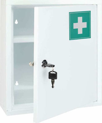 HI Μεταλλικό Φαρμακείο Πρώτων Βοηθειών Τοίχου με Κλειδαριά 36x31.5x10cm