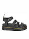 Blaire Δερμάτινα Γυναικεία Σανδάλια Flatforms Μαύρα