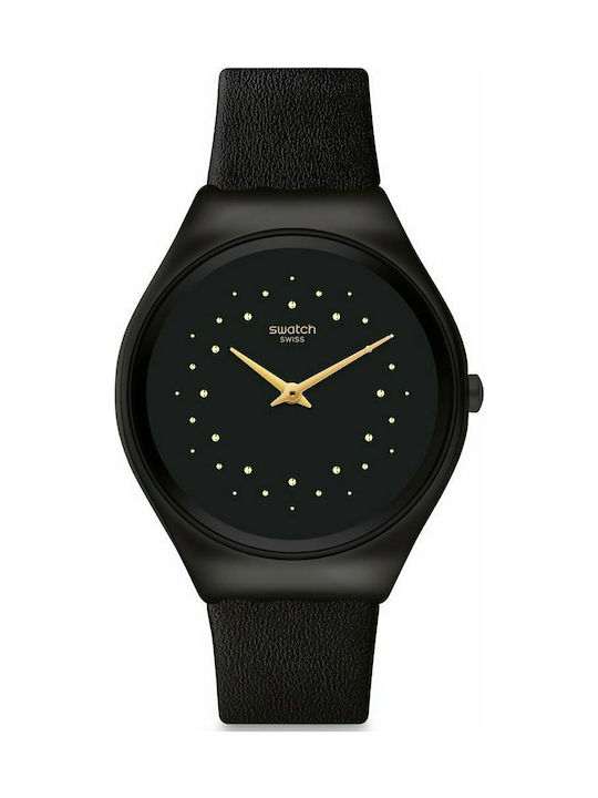 Swatch Watch with Black Rubber Strap