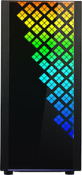 BitFenix Dawn TG Gaming Midi Tower Computer Case with Window Panel and RGB Lighting Black