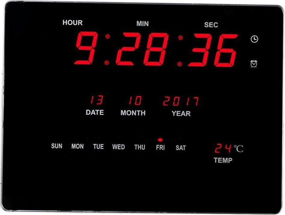 Ρολόι Τοίχου LED Number Clock 2318 Πλαστικό Skroutz.gr