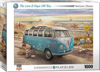 The Love & Hope VW Bus Puzzle 2D 1000 Pieces