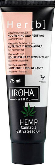 Iroha Nature Her[b] Μάσκα Ομορφιάς Προσώπου Νύχτας για Αναζωογόνηση 75ml