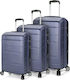 Benzi Travel Suitcases Hard Navy Blue Maximum H...