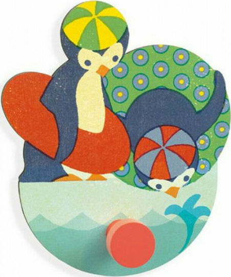 Djeco Wooden Kids Wall Hanger 18.5x21cm