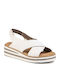 Rieker Anatomic Women's Platform Wedge Sandals White