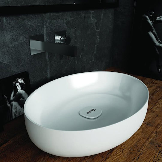 Olympia Metamorfosis Επικαθήμενος Νιπτήρας Πορσελάνης 55x42x14cm Glossy White Olympia Metamorfosis Επικαθήμενος Νιπτήρας Πορσελάνης 55x42x14cm Glossy White