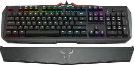Riotoro Ghostwriter Elite Gaming Tastatură Mecanică cu Cherry MX Brown comutatoare și iluminare RGB (Engleză US)