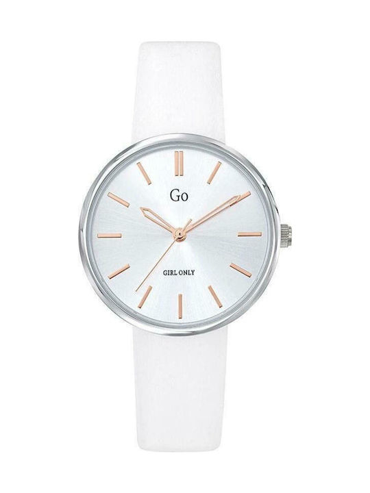 Go Girl Only Girl Only Women's Watch with White Leather Strap