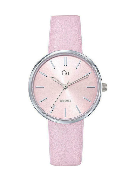 Go Girl Only Girl Only Γυναικείο Ρολόι 34mm Μπαταρίας με Ροζ Δερμάτινο Λουράκι