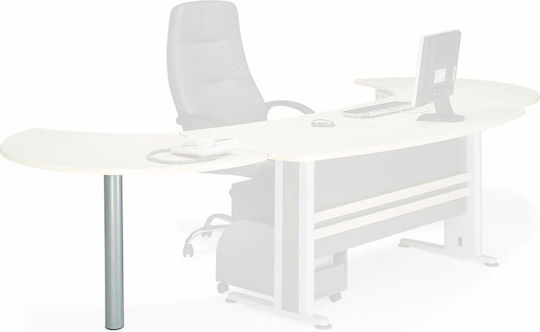 Woodwell Executive 999 Μεταλλικό Πόδι Επίπλου Κατάλληλο για Τραπέζι / Τραπεζάκι / Γραφείο Ασημί