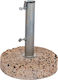 HomeMarkt Umbrella Stand made of Cement with Regulator in Gray Color 52x52cm Φ52