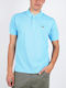 Lacoste Ανδρικό T-shirt Κοντομάνικο Polo Γαλάζιο