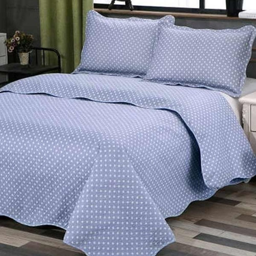 Silk Fashion Dot Σετ Κουβερλί Μονό Βαμβακερό Grey 160x220cm 2τμχ