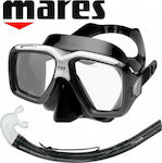 Mares Μάσκα Θαλάσσης Σιλικόνης με Αναπνευστήρα Ray Set Black/White
