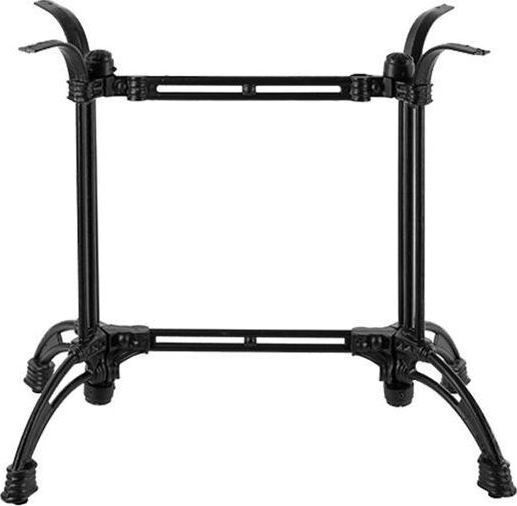 Woodwell Table Stand made of Cast Iron in Black Color 80x52x71cm