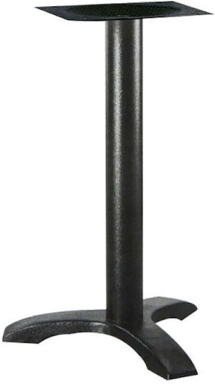 Zita Plus Astor Βάση Τραπεζιού Μαντεμένια Μαύρη 45x40x73cm