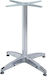 Zita Plus Rina Stand de masă din Aluminiu cu Regulator în Culoare Argintiu 65.5x65.5x69.5cm