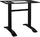 HomeMarkt Table Stand made of Metal with Regulator in Black Color 57x54x72.5cm