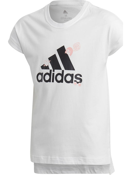 adidas Tricou Pentru Copii Alb Performance