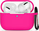 ObaStyle Θήκη Σιλικόνης Με Γάντζο Ροζ (Apple AirPods Pro)
