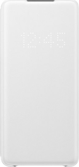 Samsung Led View Cover Book Plastic Alb (Galaxy S20+)