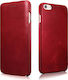 iCarer Vintage Curved Edge Book Piele Roșu (iPh...