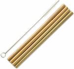 The Humble Co. Straw Bamboo Brown with Brush 4pcs