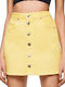 Pepe Jeans x Dua Lipa Trickie Τζιν Ψηλόμεση Mini Φούστα σε Κίτρινο χρώμα