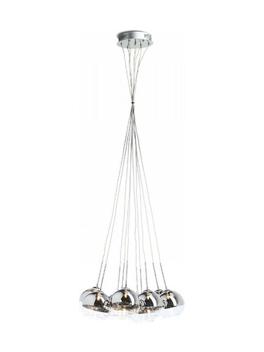 Rendl Light Studio Astral Pendant Chandelier for 10 Bulbs G4 Silver