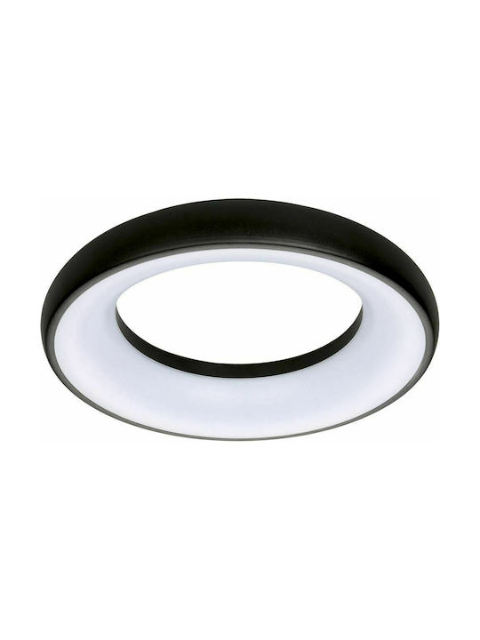 Geyer Μοντέρνα Μεταλλική Πλαφονιέρα Οροφής με Ενσωματωμένο LED σε Μαύρο χρώμα