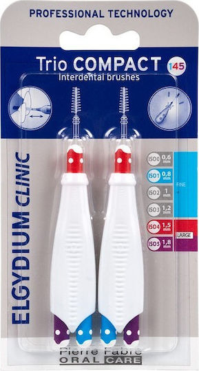 Elgydium Clinic Trio Compact 145 Ανταλλακτικά για Μεσοδόντια Βουρτσάκια με Λαβή Mixed 2τμχ