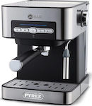Pyrex SB-380 Μηχανή Espresso 850W Πίεσης 20bar Ασημί