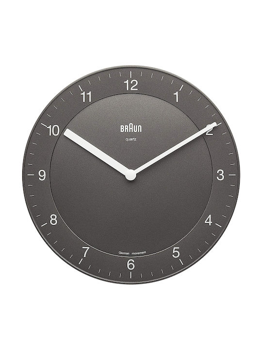 Braun Ρολόι Τοίχου BC06B Αθόρυβο Πλαστικό Black 20cm