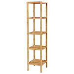 Songmics Floor Bathroom Column Cabinet L33xD33xH146cm Natural