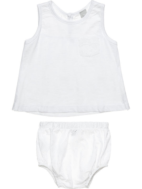 Alouette Kids Set with Pants Summer 2pcs White