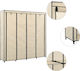 vidaXL Fabric Wardrobe with Zipper and Shelves in Beige Color 175x45x170cm
