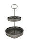 Marhome Metallic Decorative Platter Black