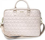 Guess Quilted Tasche Schulter / Handheld für Laptop 15" in Rosa Farbe