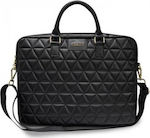 Guess Quilted Tasche Schulter / Handheld für Laptop 15" in Schwarz Farbe