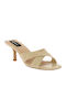 IQ Shoes Women's Sandals 1B-0073 Beige with Thin Medium Heel