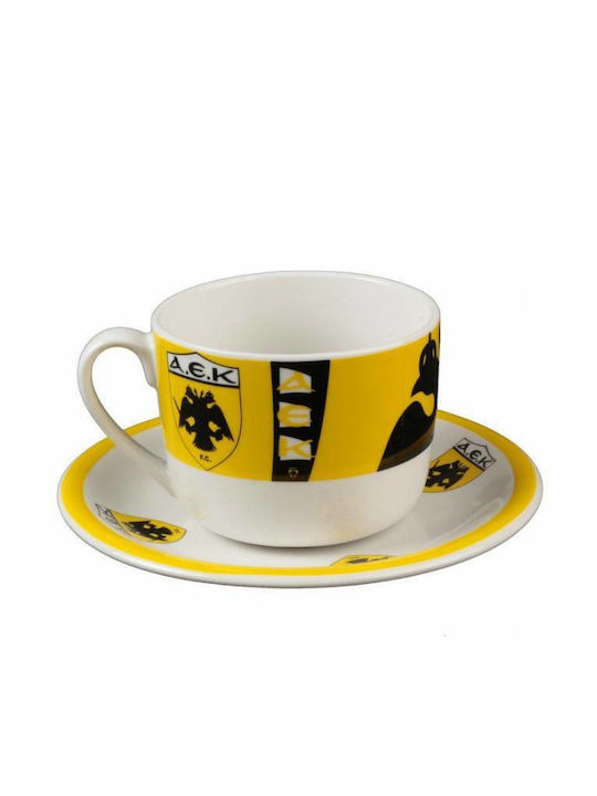 Fanatics ΑΕΚ Porcelain Tea Cup Set Yellow