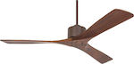 Zambelis Lights Ceiling Fan 132cm with Remote Control Brown