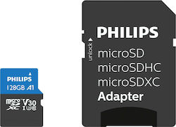 Philips Ultra Pro microSDXC 128GB Klasse 10 U3 V30 UHS-I mit USB-Lesegerät