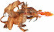 Papo Miniature Toy Two Headed Dragon Gold (Various Designs/Assortments of Designs) 1pc